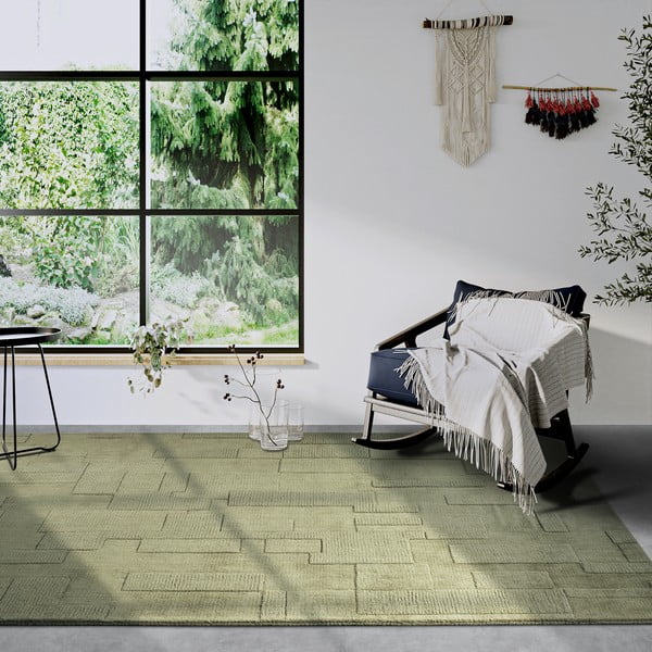 Zelena ročno tkana volnena preproga 80x150 cm Wilhelmine – Villeroy&Boch-image-1