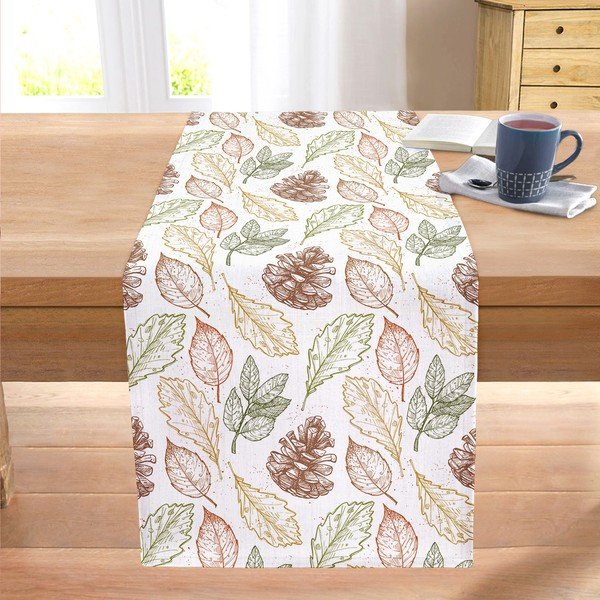 Namizni tekač 40x130 cm Leaves Mix – Mila Home-image-1