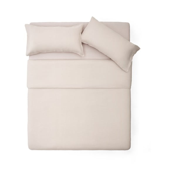 Sivo-bež enojna podaljšana posteljnina iz mešanice lana 150x220 cm Simmel – Kave Home