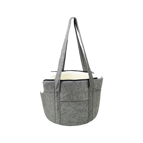 Siva transportna vreča za pse in mačke 30x36 cm - Lydia&Co