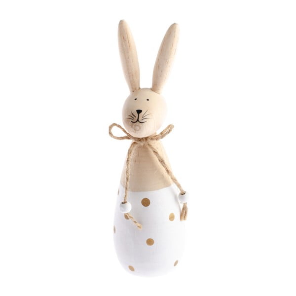 Lesen okrasek z belim detajlom Dakls Happy Easter Hare, višina 17 cm