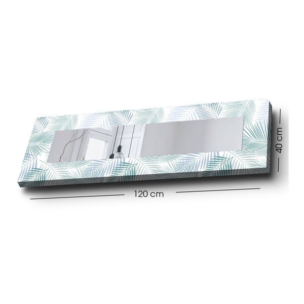 Stensko ogledalo z lesenim okvirjem 40x120 cm – Wallity-image-3