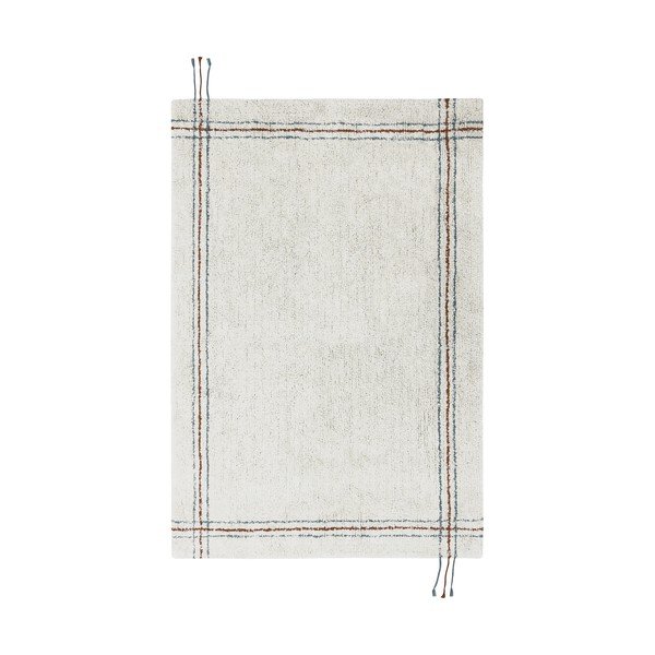 Kremno bela pralna ročno tkana bombažna preproga 90x130 cm Cuisine Natural – Lorena Canals