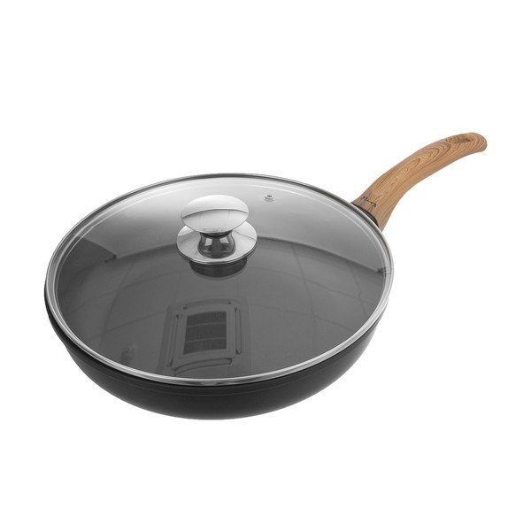Aluminijasta posoda s pokrovom Orion Grande Wooden, ø 28 cm-image-4