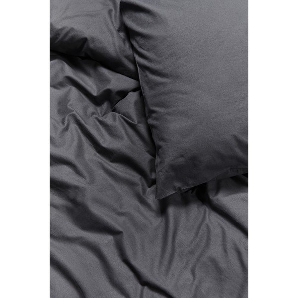 Antracitno siva bombažna posteljnina Bonami Selection, 200 x 200 cm-image-1
