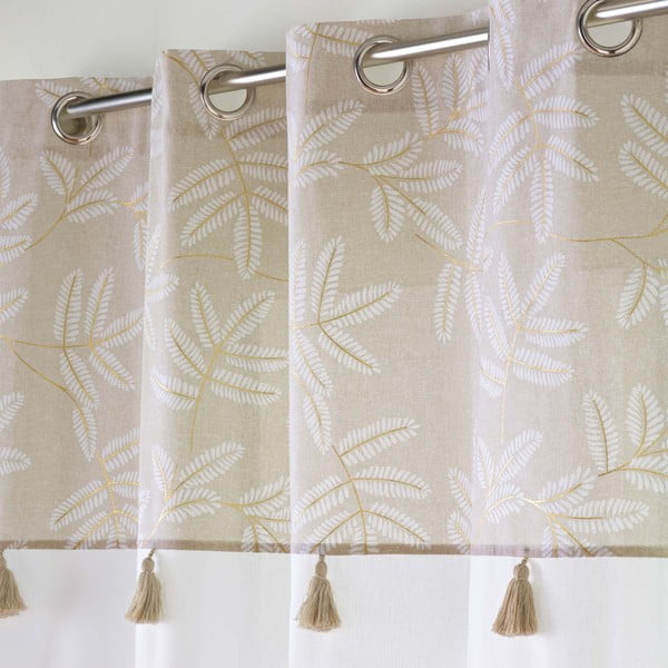 Belo-bež zavesa iz mešanice bombaža 140x240 cm Altea – douceur d'intérieur-image-2