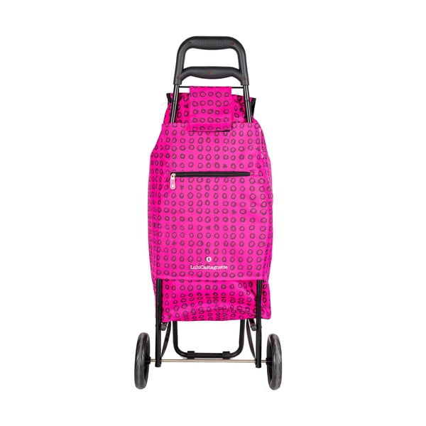 Nakupovalna torba na kolesih v magenta barvi Lulucastagnette Ridey, 37 l
