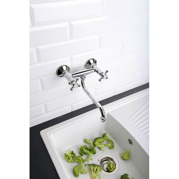 Stenska armatura za umivalnik v bronasti barvi (1 izhod) Antea – Sapho-image-1