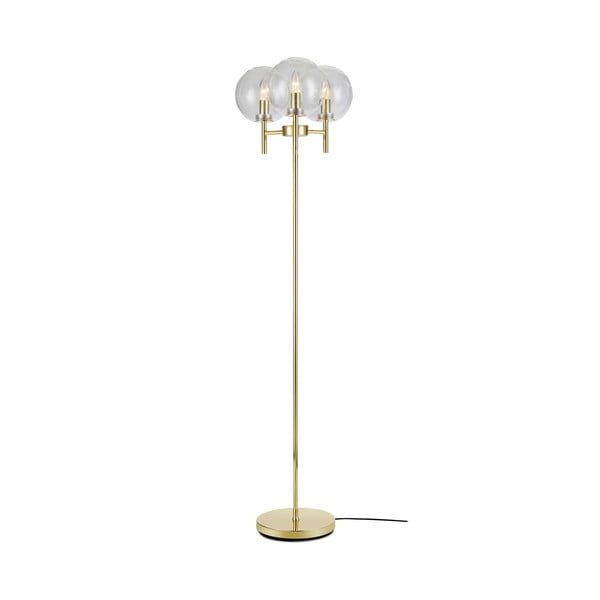 Stoječa svetilka v zlati barvi Markslöjd Crown Floor 3L, višina 1,47 cm
