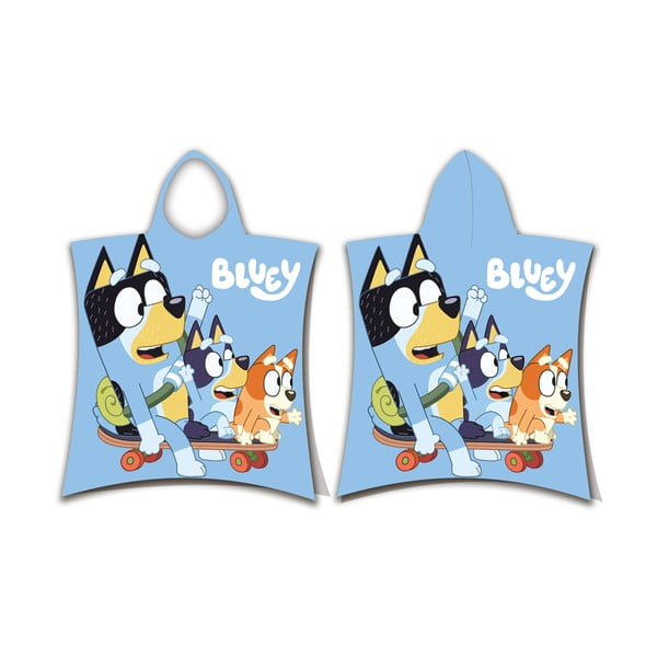 Moder bombažen otroški pončo velikost 3-8 let Bluey Skate – Jerry Fabrics
