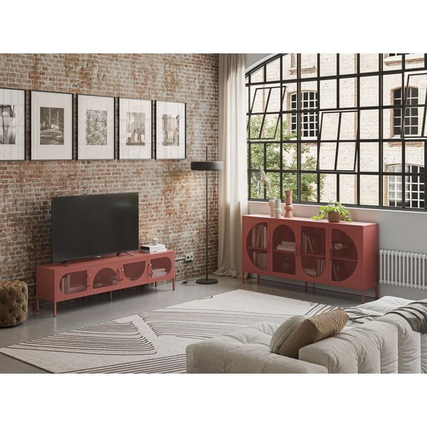 Opečnato oranžna TV omarica 180x50 cm Tayra – Marckeric-image-1