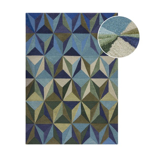 Modra volnena preproga 120x170 cm Reverie – Flair Rugs