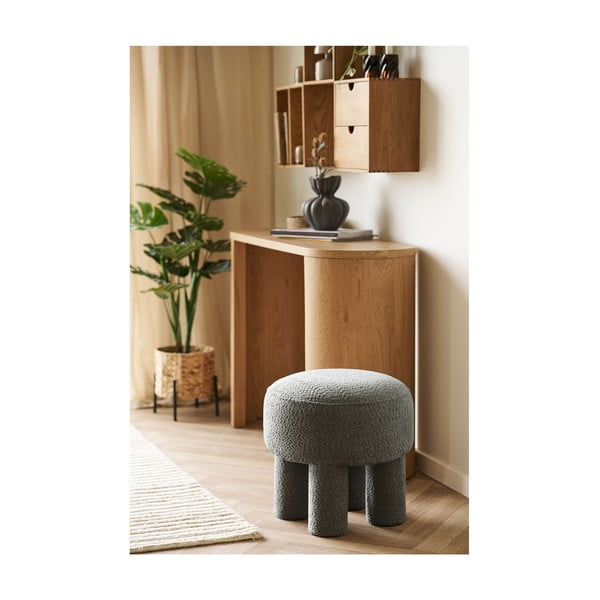 Temno siv tabure iz šenilje Canberra – House Nordic-image-1