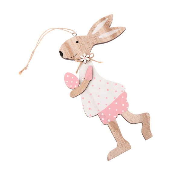Lesen dekorativni viseči zajec Dakls Pink Dress
