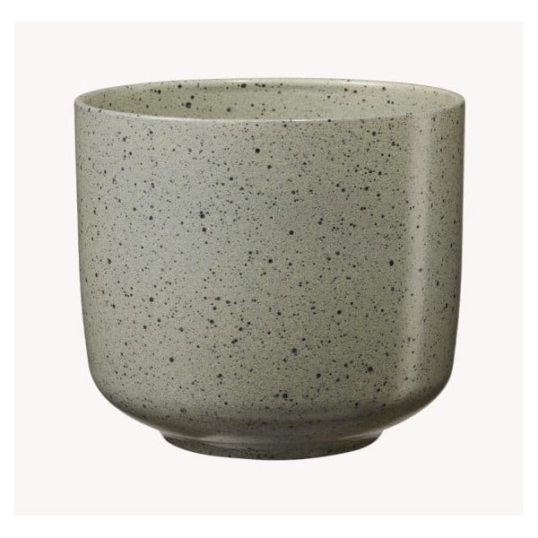 Sivo-zelen keramičen cvetlični lonec Big pots Bari, ø 13 cm