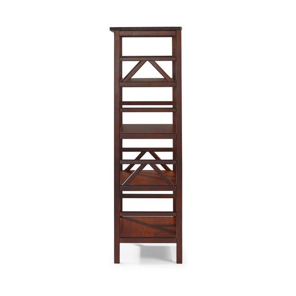 Rjav regal iz masivnega bora 62x138 cm Titian – Støraa-image-2