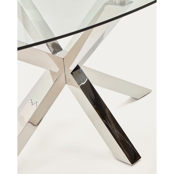 Jedilna miza s stekleno mizno ploščo 100x200 cm Argo – Kave Home-image-1