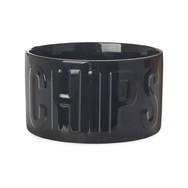Črna keramična skledica za serviranje 1 l Chips – Balvi