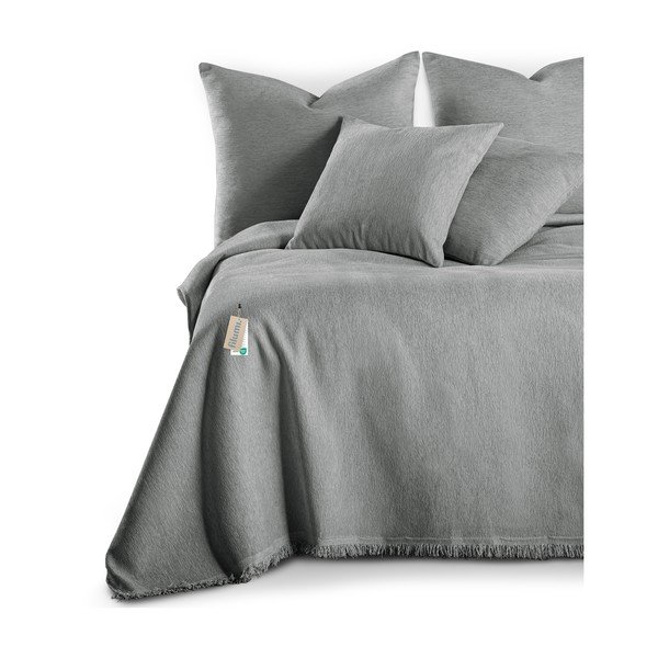 Sivo pregrinjalo iz šenilje 220x240 cm Talo – Filumi