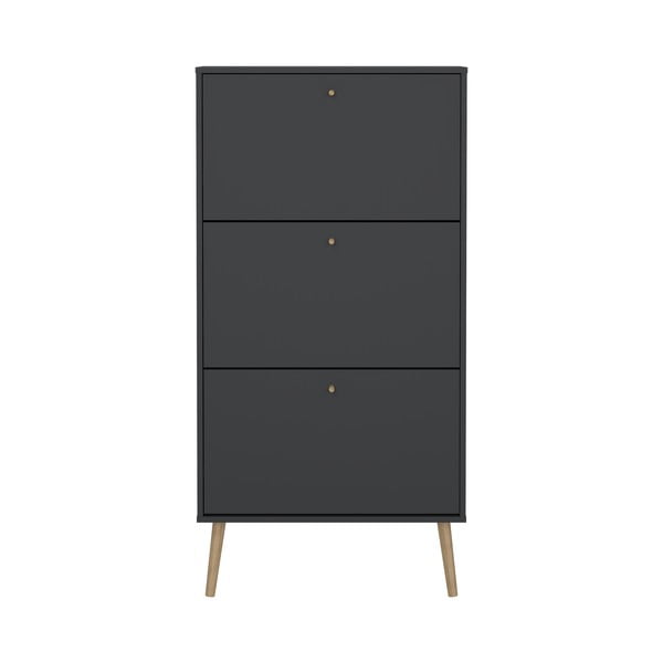 Antracitno siva preklopna omarica za čevlje Bodo – Tvilum-image-2