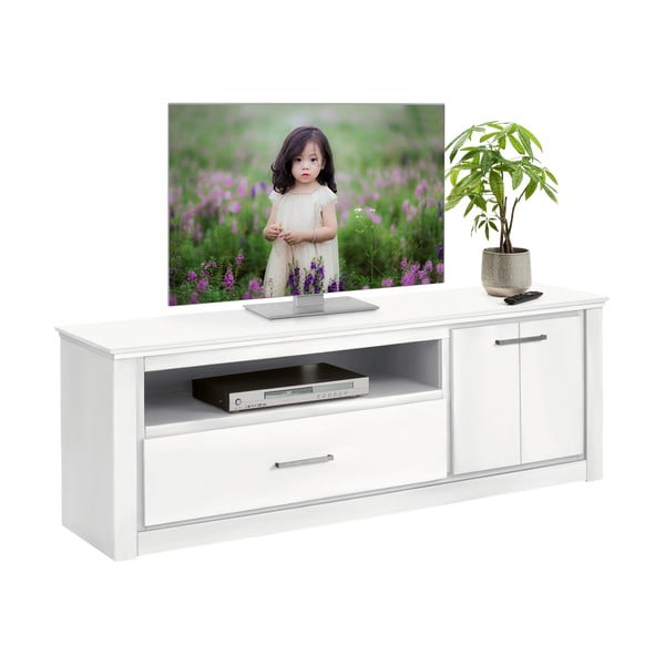 Bela TV omarica iz borovega lesa 160x55 cm Celia - Støraa -image-2