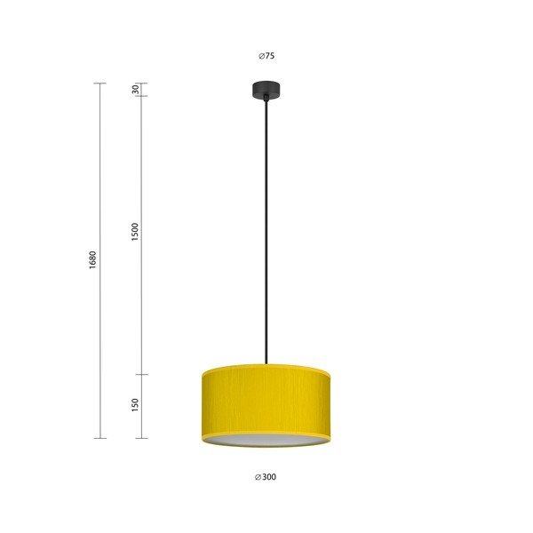 Rumena viseča svetilka Sotto Luce Doce M, ⌀ 30 cm-image-4
