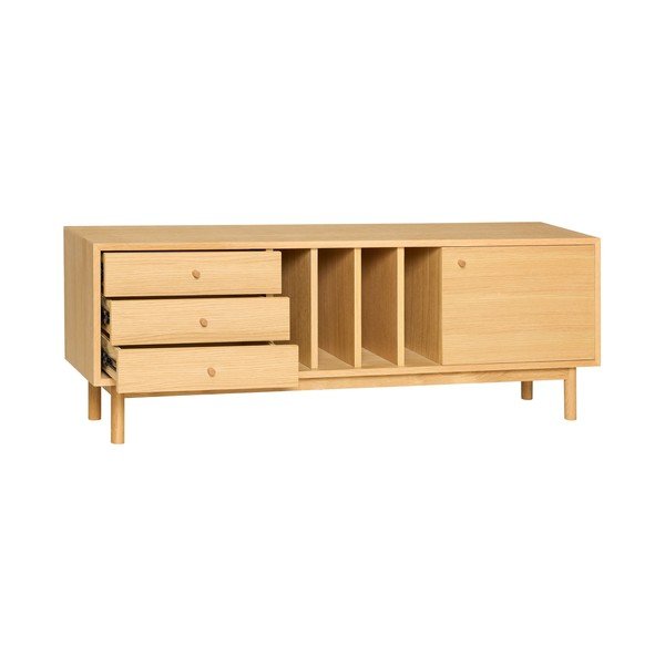 Komoda v hrastovem dekorju v naravni barvi 140x50x37 cm Nobby – Hübsch-image-4