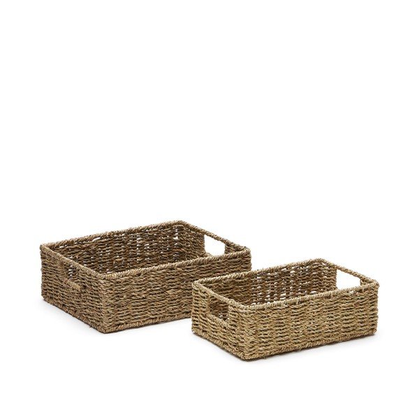Košare v kompletu 2 ks iz morske trave 36x27x10 cm Tossa – Kave Home