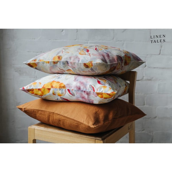 Lanena prevleka za blazino 40x40 cm Hazelnut – Linen Tales-image-4
