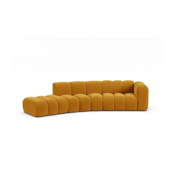 Rumena kotna sedežna garnitura (desni kot) Lupine – Micadoni Home