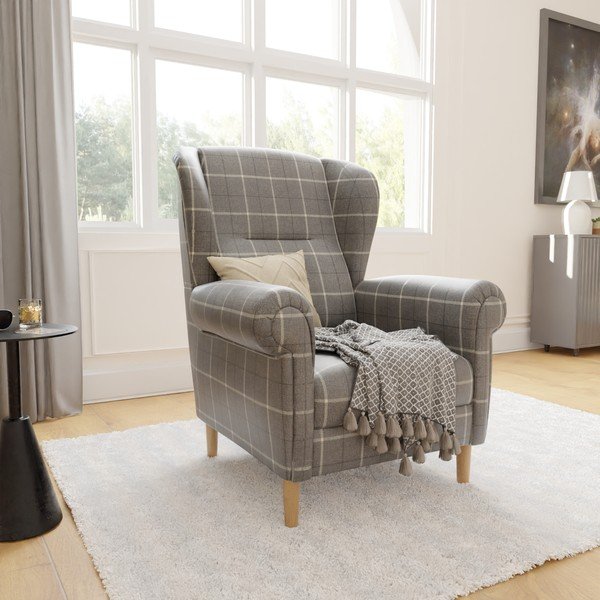 Siv fotelj z naslonom Swan – Ropez-image-4