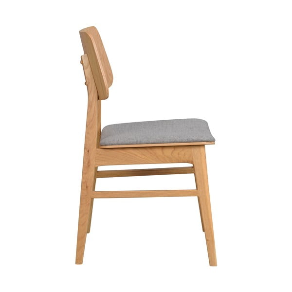 Svetlo rjav jedilni stol s svetlo sivim sedežem Rowico Nagano-image-3