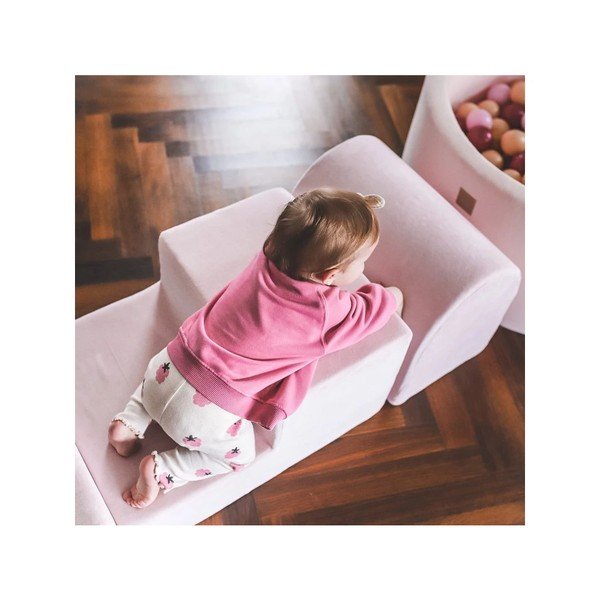 Bež žametno otroško igrišče iz pene 3 ks višina 30 cm 45x143 cm Montessori – Meowbaby-image-4
