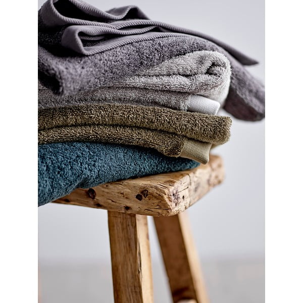 Olivno zelena frotirasta bombažna brisača Södahl, 100 x 50 cm-image-2