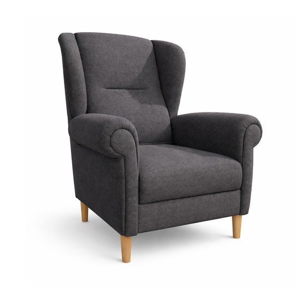 Temno siv fotelj z naslonom Swan – Ropez