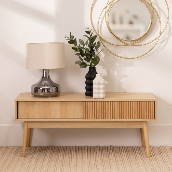 TV omarica v naravni barvi 115x48x40 cm Naroa – Casa Selección-image-1