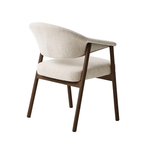 Kremno beli jedilni stoli v kompletu z nasloni za roke 2 ks iz masivnega hrasta Elk – Unique Furniture-image-4