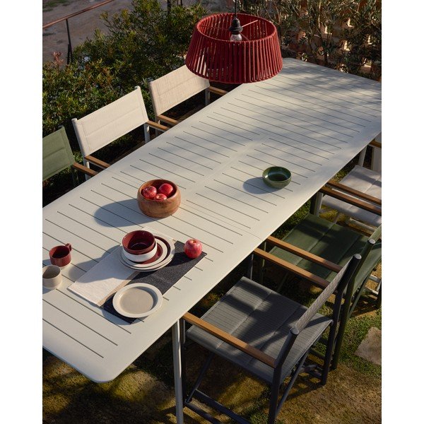 Kovinska vrtna miza 100x205 cm Brela – Kave Home-image-2