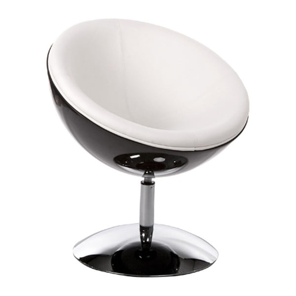 Beli in črni vrtljivi stol Kokoon Sphere