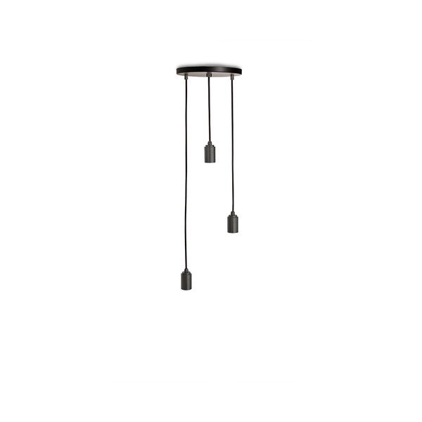 Temno siva zatemnitvena viseča svetilka ø 25 cm Triple Pendant – tala