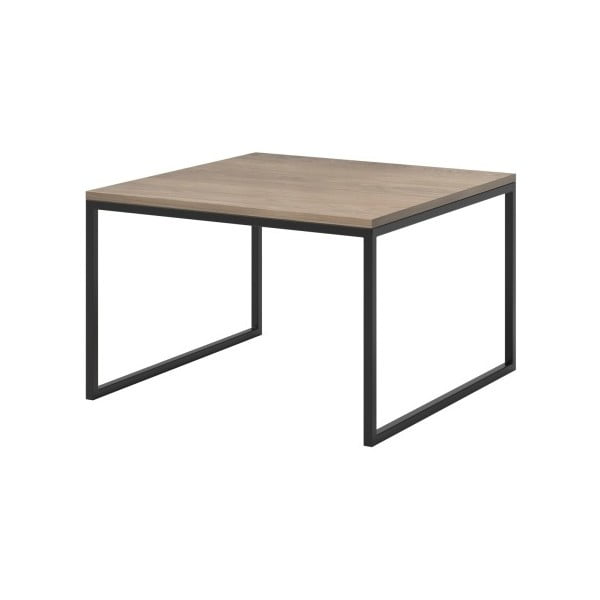 Bež kavna mizica s črnimi nogami MESONICA Eco, 70 x 45 cm