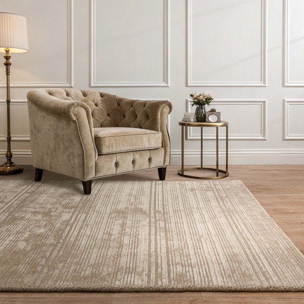 Bež ročno tkana preproga iz mešanice volne 200x290 cm Henley Sand – Asiatic Carpets-image-1