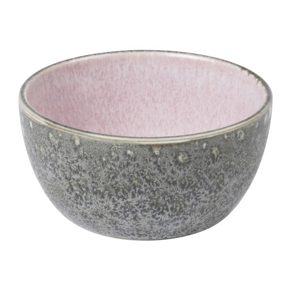 Skleda iz sive keramike z rožnato glazuro Bitz Mensa, premer 10 cm