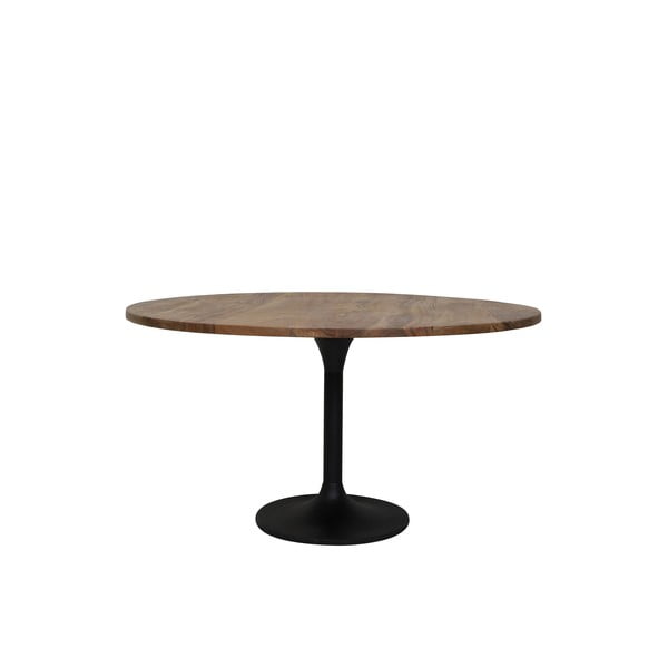 Okrogla jedilna miza z mizno ploščo iz akacije v naravni barvi ø 140 cm Biboca – Light & Living