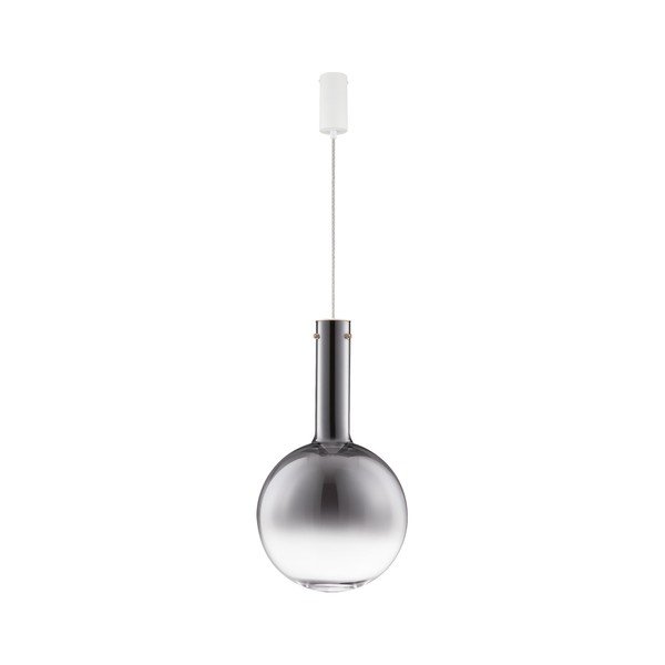 Siva steklena LED zatemnitvena viseča svetilka ø 30 cm Nostos – Nova Luce