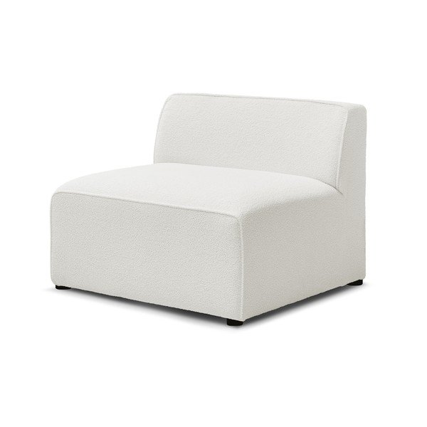 Bel modul za sedežno garnituro iz tkanine bouclé (sredinski modul) Megeve – Bobochic Paris-image-3