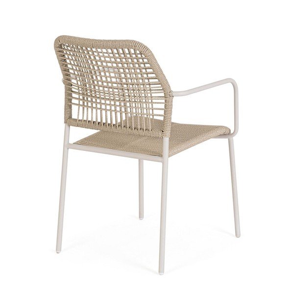 Kovinski vrtni stol v bež in naravni barvi Jable – Bizzotto-image-4