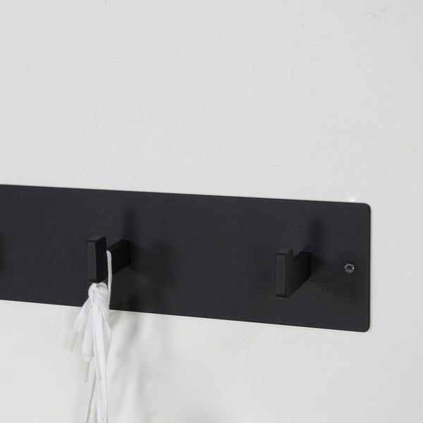 Črn kovinski stenski obešalnik 70 cm Leatherman – Spinder Design-image-4