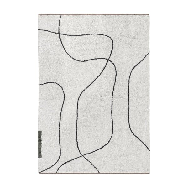 Slonokoščena pralna bombažna preproga 140x200 cm Shadow – Mette Ditmer Denmark