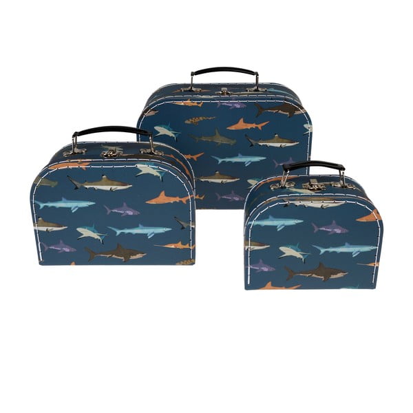 Otroški kovčki v kompletu 3 kos Sharks - Rex London-image-3